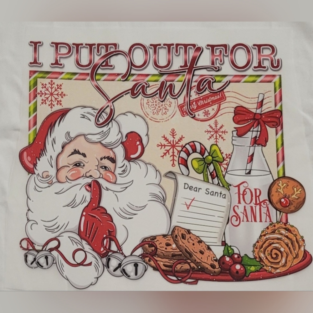 NEW 'I Put Out For Santa' Funny Christmas Theme Tshirt